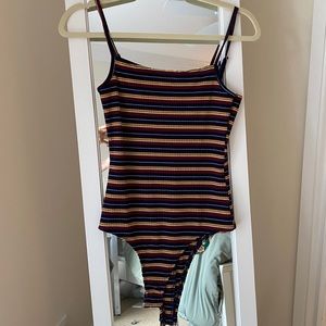 Honey Punch Sleeveless Striped Bodysuit